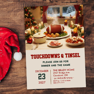 Turkey and Touchdowns Dinner Invitation