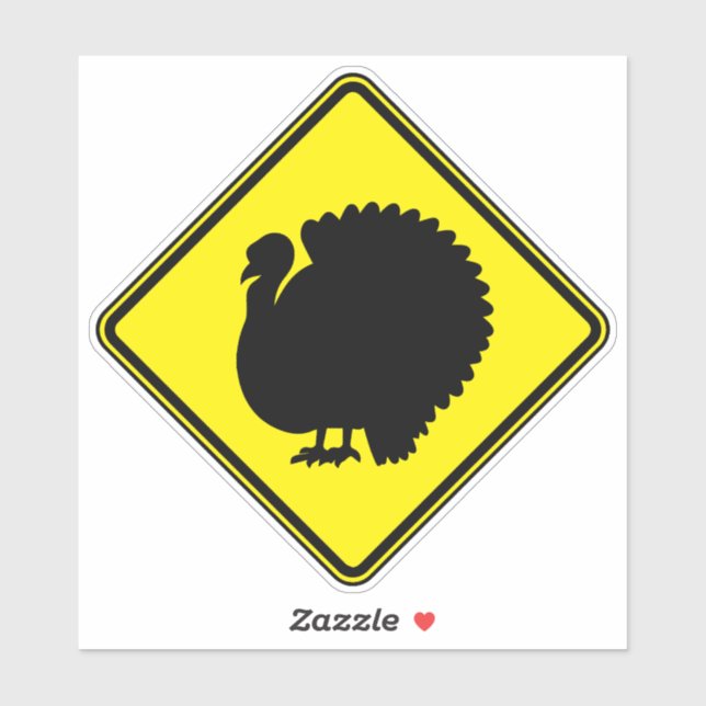 Turkey Art Turkey Silhouette Art Turkey Image Warn Sticker (Sheet)