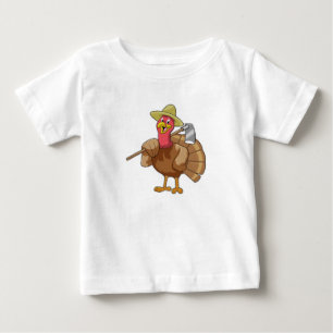 Turkey as Farmer Baby T-Shirt