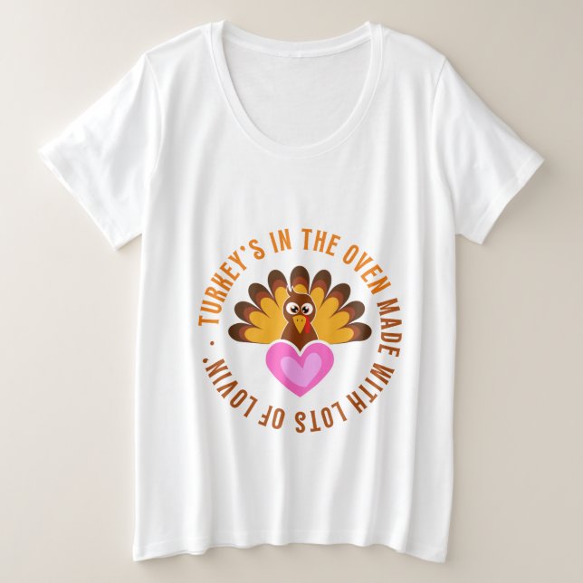 Turkey Baby Girl Maternity Fall T-Shirt (Design Front)