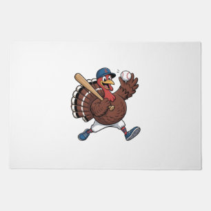 Turkey Batter Baseball Baseball Game Baseball Doormat