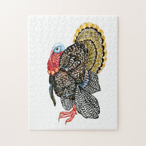 Turkey bird hand drawn illustration jigsaw puzzle