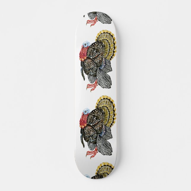 Turkey bird hand drawn illustration skateboard (Front)