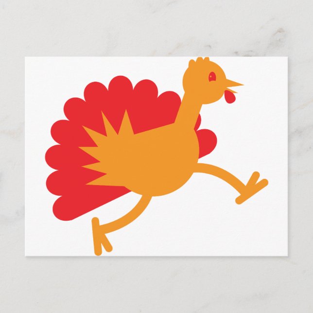 Turkey bird on the run! postcard (Front)