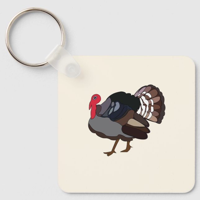 Turkey Bird Turkey Keychain (Front)