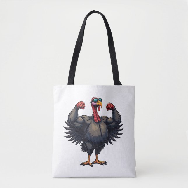 Turkey Bodybuilding Thanksgiving Day Gym Workout   Tote Bag (Front)