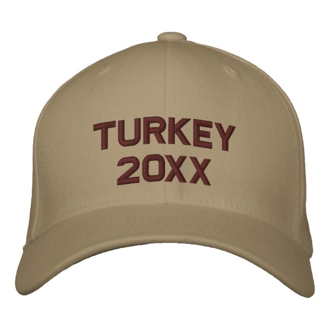 Turkey Bowl change to current year Embroidered Baseball Hat (Front)