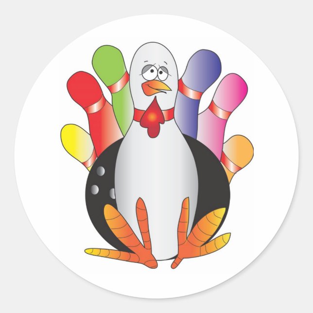 Turkey Bowl Classic Round Sticker (Front)