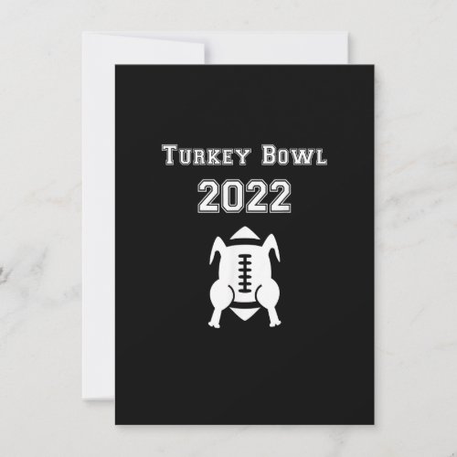 Turkey Bowl Football Team Thanksgiving Jersey 2022 Invitation