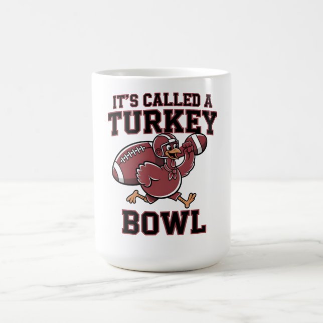TURKEY BOWL FOOTBALL THANKSGIVING TEE COFFEE MUG (Center)
