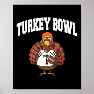 Turkey Bowl Thanksgiving Funny Football Game Gift Poster