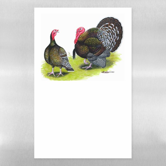 Turkey Broad Breasted Bronze Magnetic Dry Erase Sheet (Vertical)
