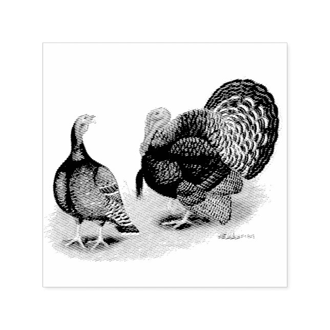 Turkey Broad Breasted Bronze Self-inking Stamp (Design)