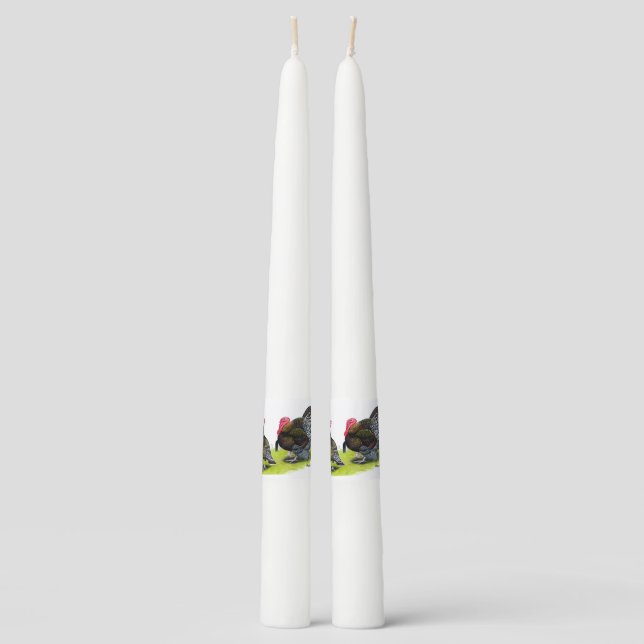 Turkey Broad Breasted Bronze Taper Candle (Front)