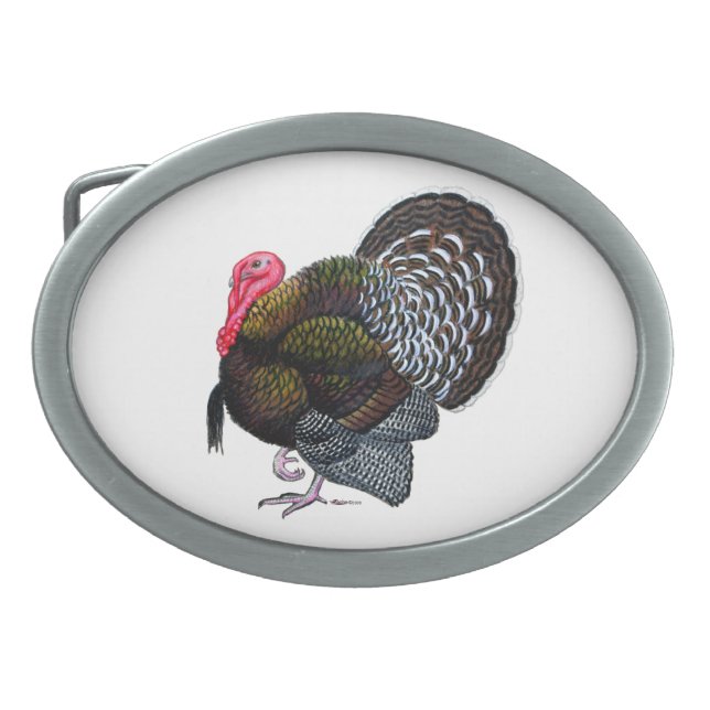 Turkey:  Bronze Tom Belt Buckle (Front)