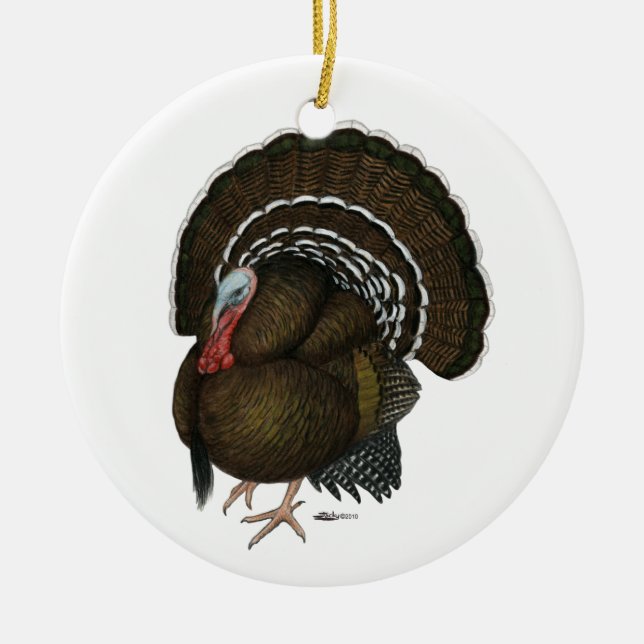 Turkey Bronze Tom Ceramic Ornament (Front)