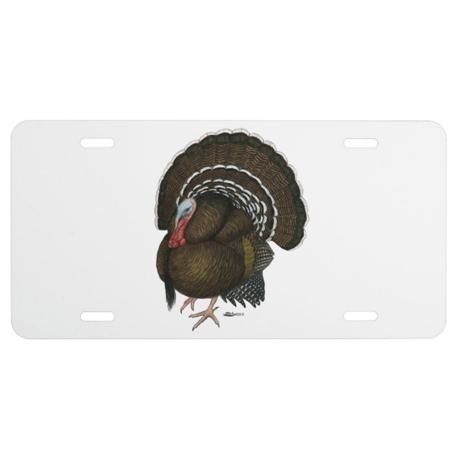 Turkey Bronze Tom License Plate (Front)