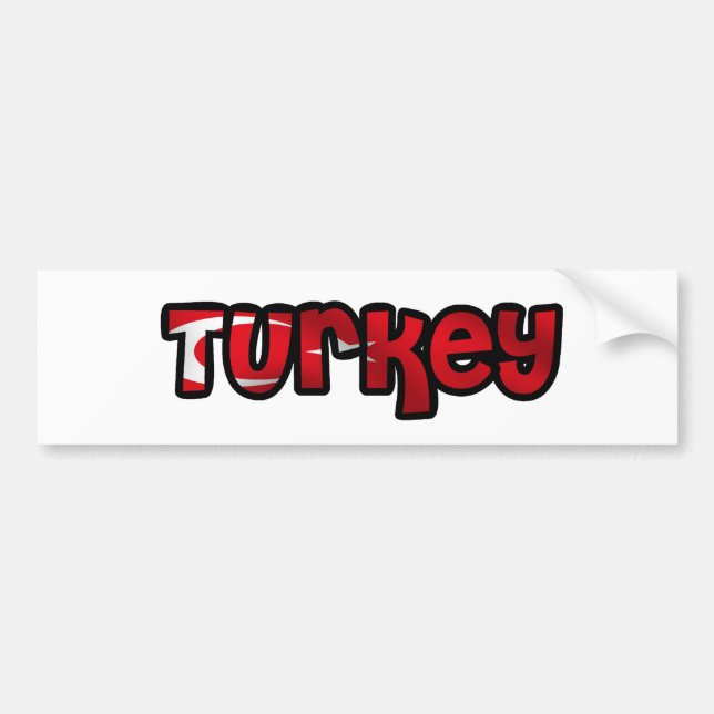 Turkey Bumper Sticker (Front)