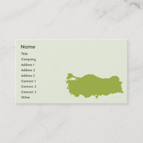 Turkey - Business Business Card Template