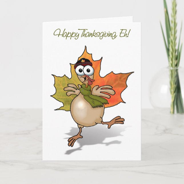 TURKEY Canadian Thanksgiving Holiday Card (Front)