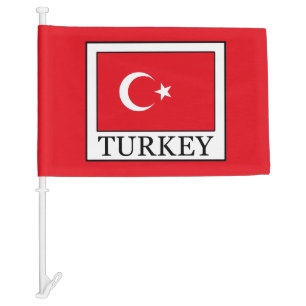 Turkey Car Flag