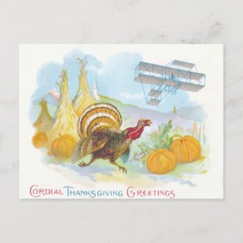 Turkey Chasing An Airplane In A Field Postcard by kinhinputainwelte at Zazzle