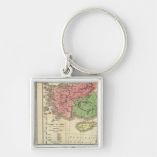 Turkey Chronological Map Keychain
