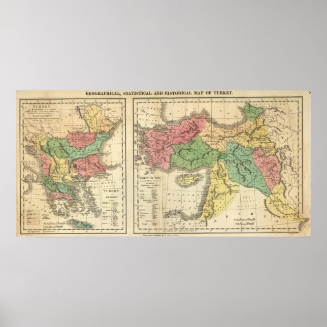 Turkey Chronological Map Poster (Front)