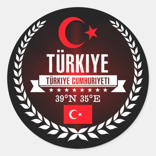 Turkey Classic Round Sticker (Front)