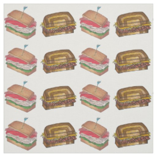 Turkey Club Reuben Diner Deli Sandwich Shop Foodie Fabric