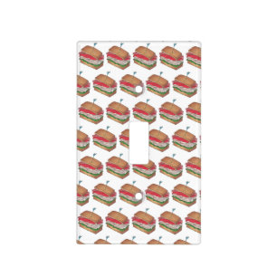 Turkey Club Sandwich Restaurant Diner Foodie Food Light Switch Cover