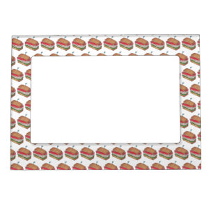 Turkey Club Sandwich Restaurant Diner Foodie Food Magnetic Photo Frame