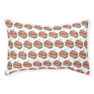 Turkey Club Sandwich Restaurant Diner Foodie Food Pet Bed