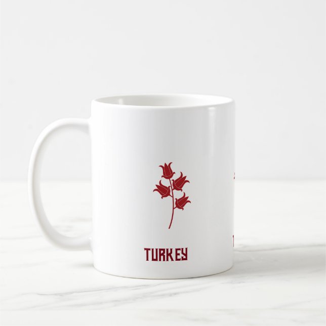 Turkey Coffe Mug With Tulips (Left)