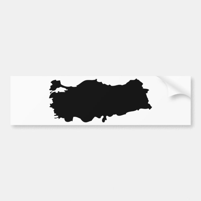 Turkey contour icon bumper sticker (Front)