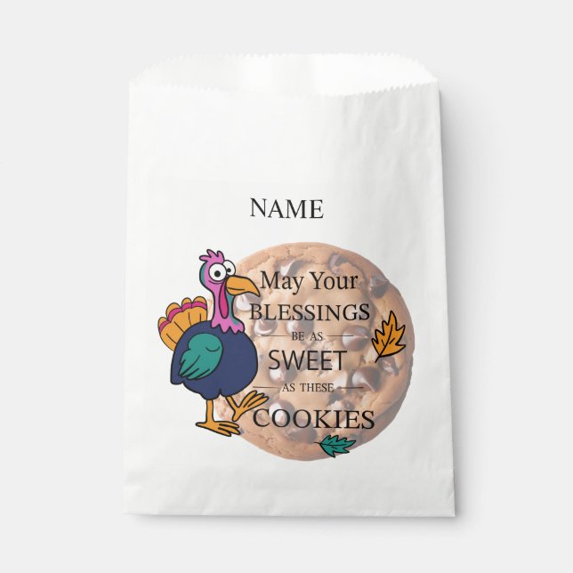 Turkey Cookie Sleeve Favor Bag (Front)