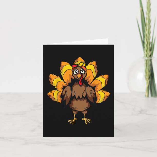 Turkey Costume Thanksgiving Day Cute Fall Autumn  Card (Front)