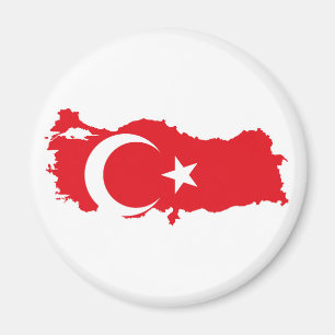 turkey country flag map shape symbol silhouette magnet