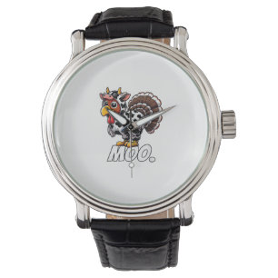 Turkey Cow Costume Thanksgiving Funny Turkey Moo Watch