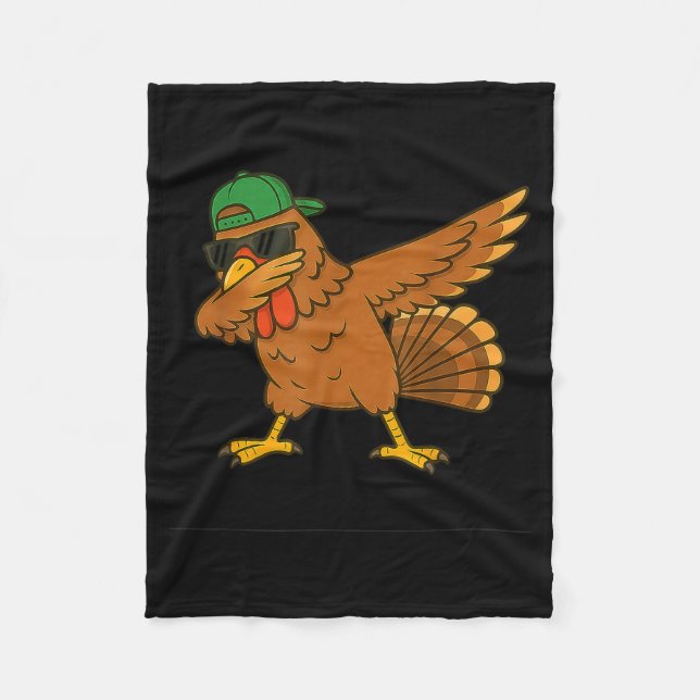 Turkey Dab Meme Animal Dance Funny For Men Women K Fleece Blanket (Front)