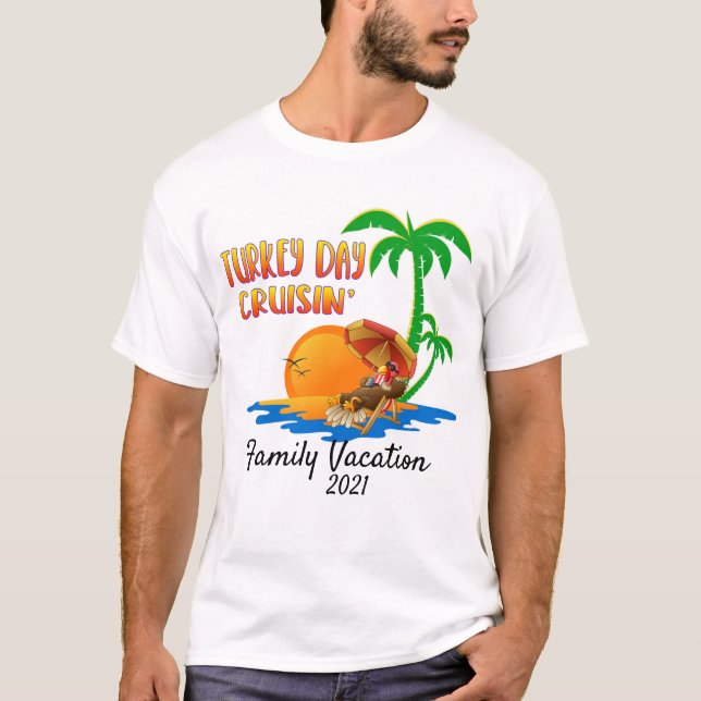 Turkey Day Cruising Thanksgiving Group Matching T-Shirt (Front)