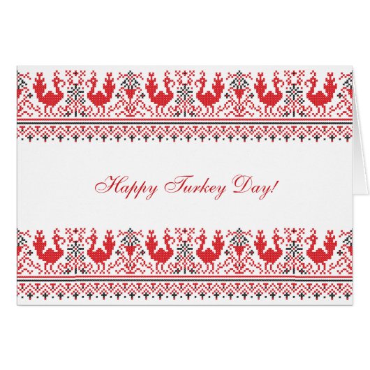 TURKEY DAY FOLKLORE CARDS (Front Horizontal)