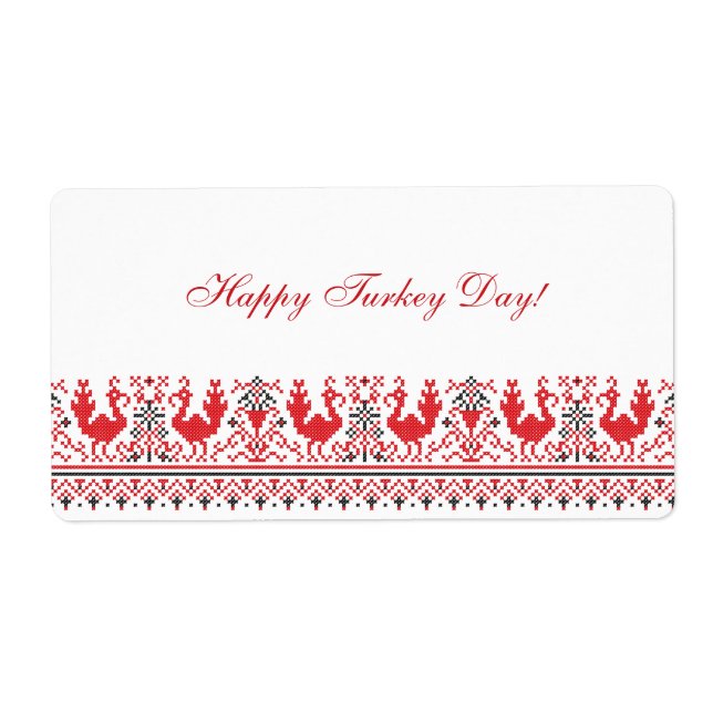 TURKEY DAY FOLKLORE LABEL (Front)