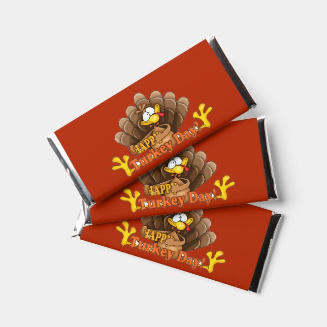 Turkey Day Giggles Hershey Bar Favors (Front)