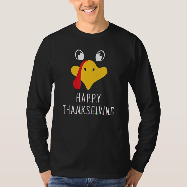 Turkey Day Happy Friends Thanksgiving Costume T-Shirt (Front)