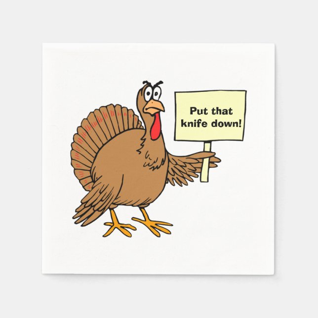 Turkey Day Joke Napkins (Front)