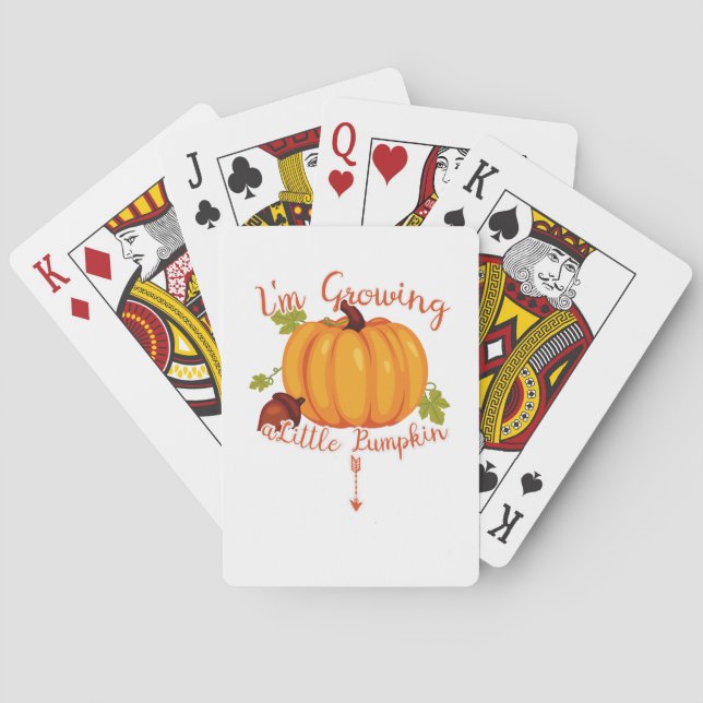 Turkey Day Pregnancy Thanksgiving Maternity Poker Cards (Back)