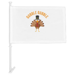 Turkey Day Shirt I'm The Grandma Turkey Thanksgivi Car Flag