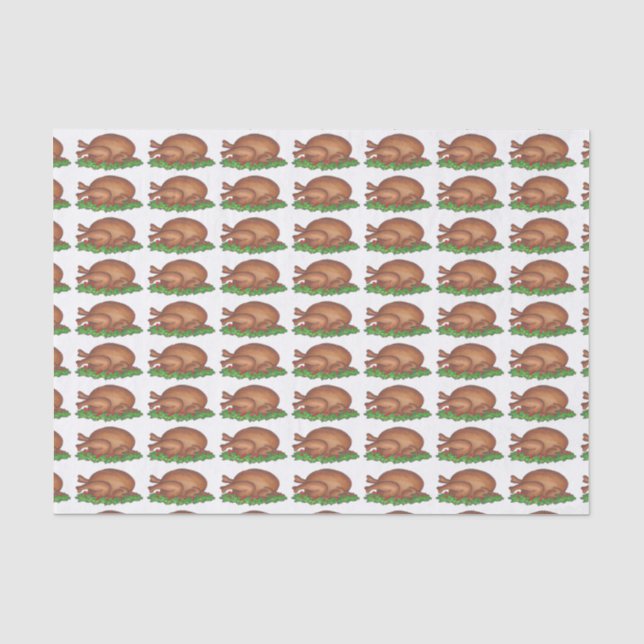 Turkey Day Thanksgiving Christmas Holiday Foods Tissue Paper (Front)