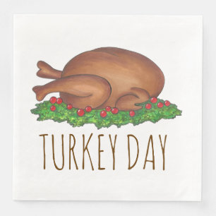 Turkey Day Thanksgiving Dinner Holiday Meal Paper Dinner Napkins
